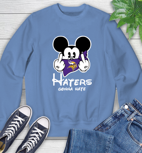 NFL Minnesota Vikings Haters Gonna Hate Mickey Mouse Disney Football T Shirt Sweatshirt 11