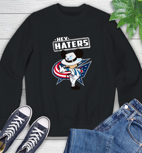 NHL Hey Haters Mickey Hockey Sports Columbus Blue Jackets Sweatshirt