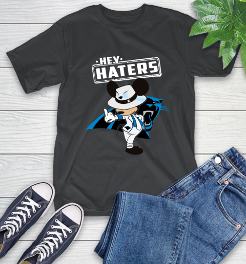 NFL Hey Haters Mickey Football Sports Carolina Panthers T-Shirt
