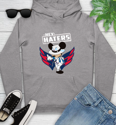 NHL Hey Haters Mickey Hockey Sports Washington Capitals Youth Hoodie 6