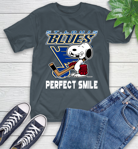 NHL St.Louis Blues Snoopy Perfect Smile The Peanuts Movie Hockey T Shirt T-Shirt 10