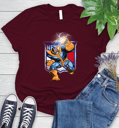 New York Rangers NHL Hockey Thanos Avengers Infinity War Marvel Women's T-Shirt 7