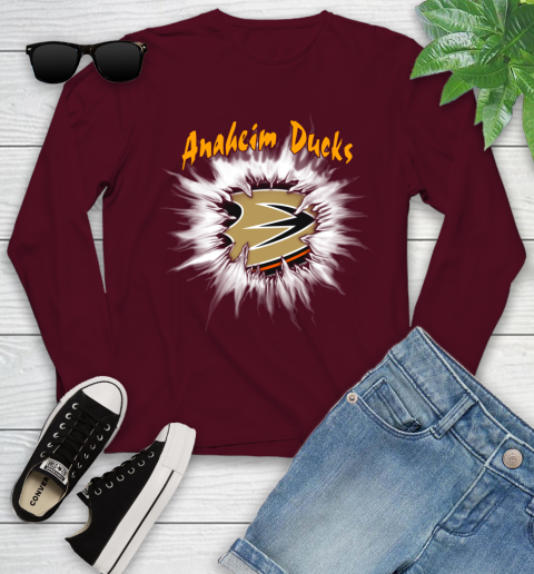 Anaheim Ducks NHL Hockey Adoring Fan Rip Sports Youth Long Sleeve 6
