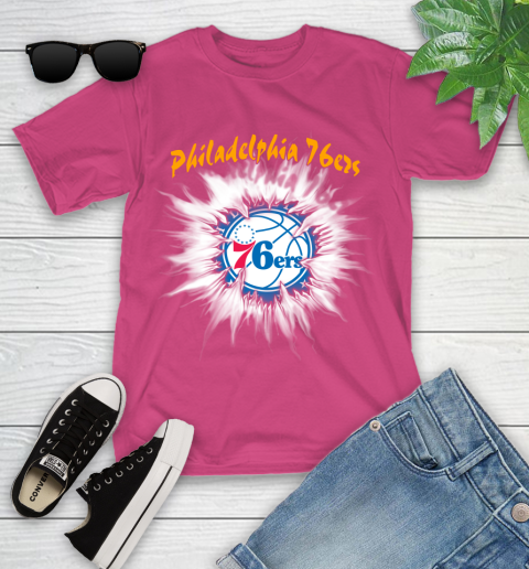 Philadelphia 76ers NBA Basketball Rip Sports Youth T-Shirt 11