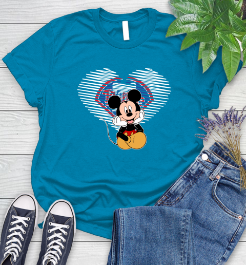 MLB Philadelphia Phillies The Heart Mickey Mouse Disney Baseball T Shirt_000 Women's T-Shirt 10