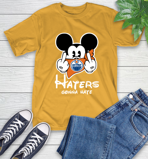 NHL Edmonton Oilers Haters Gonna Hate Mickey Mouse Disney Hockey T Shirt T-Shirt 2