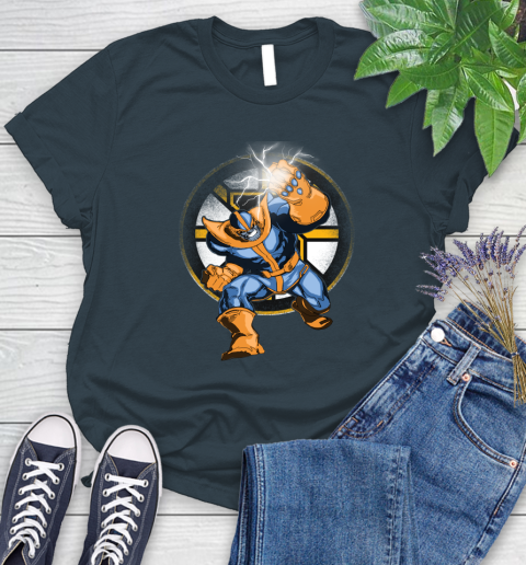 Boston Bruins NHL Hockey Thanos Avengers Infinity War Marvel Women's T-Shirt 11