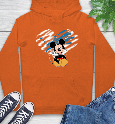 NFL Detroit Lions The Heart Mickey Mouse Disney Football T Shirt_000 Hoodie 4