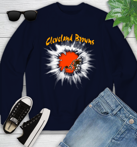 Cleveland Browns NFL Football Adoring Fan Rip Sports Youth Sweatshirt 2