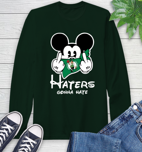 NBA Boston Celtics Haters Gonna Hate Mickey Mouse Disney Basketball T Shirt Long Sleeve T-Shirt 7