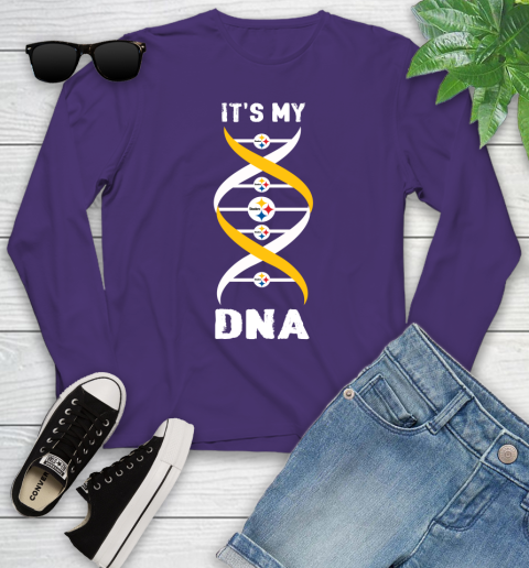 Pittsburgh Steelers NFL Football It's My DNA Sports Youth Long Sleeve 4