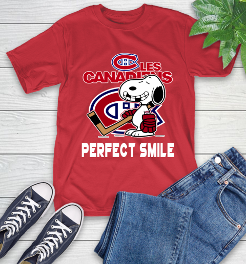 NHL Montreal Canadiens Snoopy Perfect Smile The Peanuts Movie Hockey T Shirt T-Shirt 11