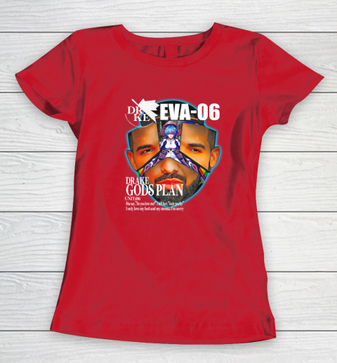 Drake Evangelion Shirt Drake Eva 06 Drake Gods Plan Women's T-Shirt 7