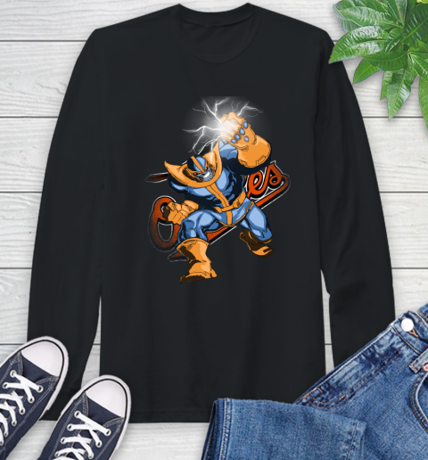 Baltimore Orioles MLB Baseball Thanos Avengers Infinity War Marvel Long Sleeve T-Shirt