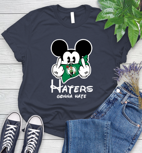 NBA Boston Celtics Haters Gonna Hate Mickey Mouse Disney Basketball T Shirt Women's T-Shirt 14