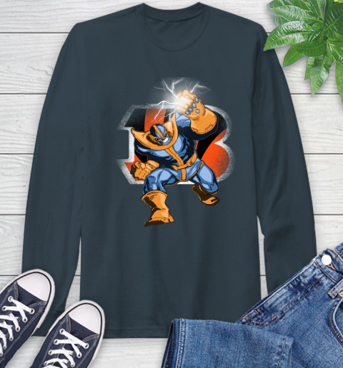 Cincinnati Bengals NFL Football Thanos Avengers Infinity War Marvel Long Sleeve T-Shirt 9