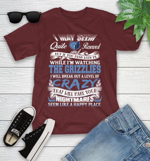 Memphis Grizzlies NBA Basketball Don't Mess With Me While I'm Watching My Team Youth T-Shirt 14