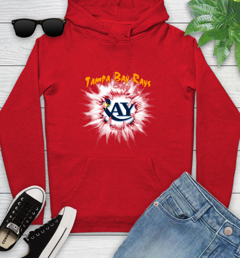 Tampa Bay Rays MLB Baseball Adoring Fan Rip Sports Youth Hoodie 12