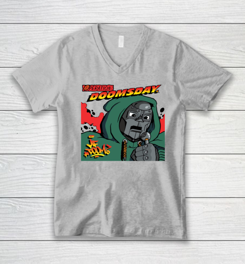 MF Doom Shirt  One Beer V-Neck T-Shirt 2