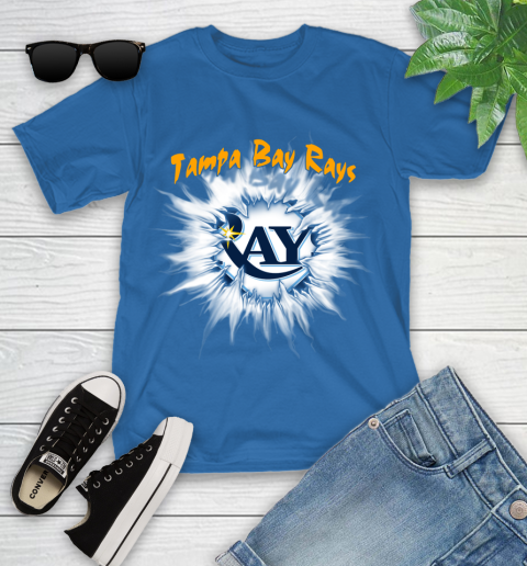 Tampa Bay Rays MLB Baseball Adoring Fan Rip Sports Youth T-Shirt 12