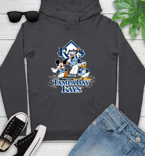 MLB Tampa Bay Rays Mickey Mouse Donald Duck Goofy Baseball T Shirt Youth Hoodie 8