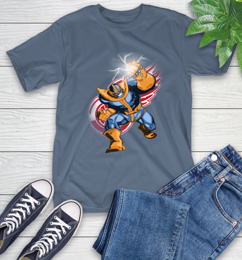 Detroit Red Wings NHL Hockey Thanos Avengers Infinity War Marvel T-Shirt 8