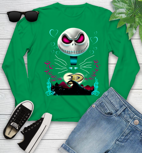 NHL Anaheim Ducks Jack Skellington Sally The Nightmare Before Christmas Hockey Youth Long Sleeve 7