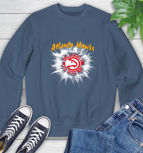 Atlanta Hawks NBA Basketball Rip Sports Sweatshirt 8