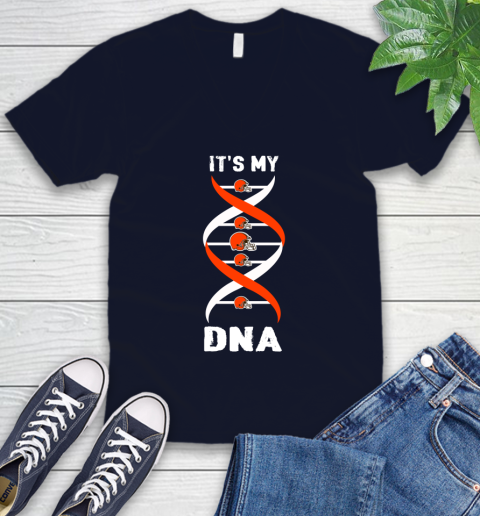 Cleveland Browns NFL Football It's My DNA Sports V-Neck T-Shirt 2