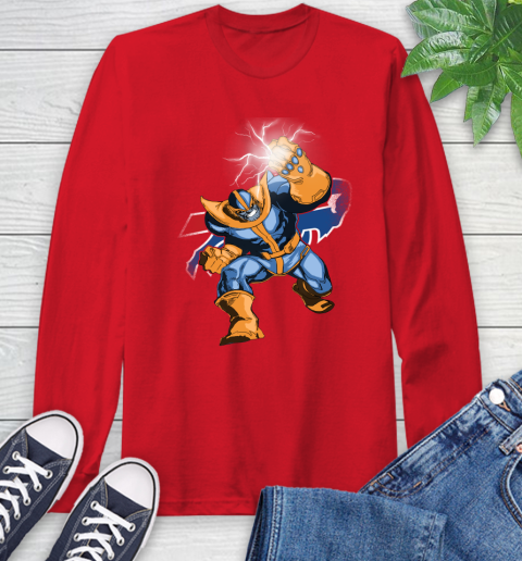 Buffalo Bills NFL Football Thanos Avengers Infinity War Marvel Long Sleeve T-Shirt 11