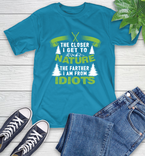The Closer I Get To Nature The Farther I Am From Idiots Skiing T-Shirt 9