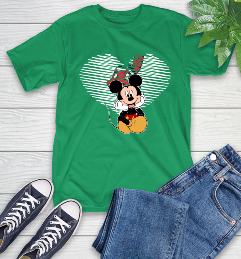MLB Cleveland Indians The Heart Mickey Mouse Disney Baseball T Shirt_000 T-Shirt 7