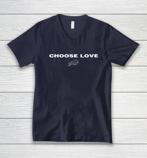 Choose Love Buffalo Bills V-Neck T-Shirt 2