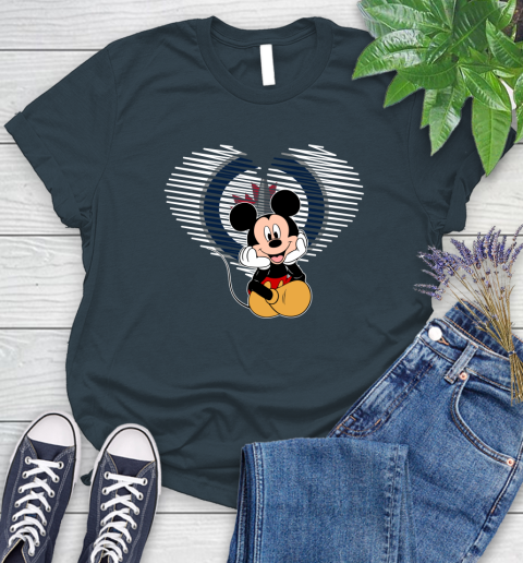 NHL Winnipeg Jets The Heart Mickey Mouse Disney Hockey Women's T-Shirt 11