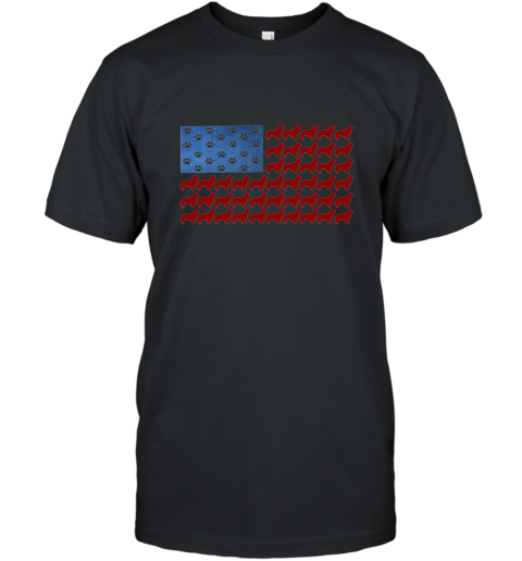 Golden Retriever Flag of the United States Tshirt T-Shirt