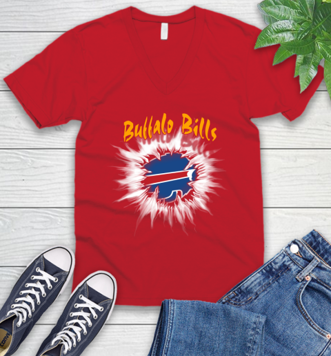Buffalo Bills NFL Football Adoring Fan Rip Sports V-Neck T-Shirt 6