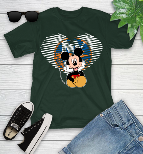 NHL New York Islanders The Heart Mickey Mouse Disney Hockey Youth T-Shirt 5