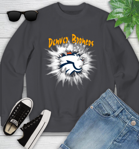 Denver Broncos NFL Football Adoring Fan Rip Sports Youth Sweatshirt 5