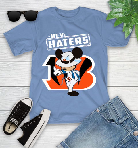 NFL Hey Haters Mickey Football Sports Cincinnati Bengals Youth T-Shirt 15