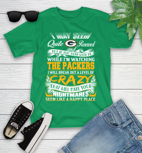 Green Bay Packers NFL Football Don't Mess With Me While I'm Watching My Team Youth T-Shirt 8