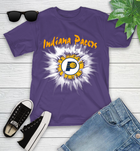 Indiana Pacers NBA Basketball Rip Sports Youth T-Shirt 3