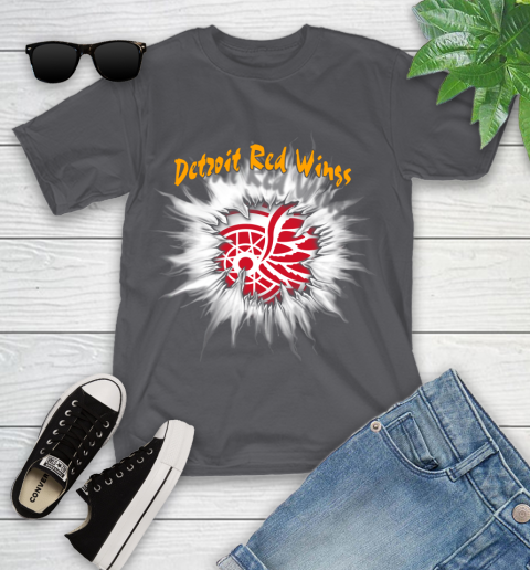 Detroit Red Wings NHL Hockey Adoring Fan Rip Sports Youth T-Shirt 6