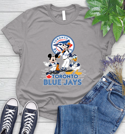 MLB Toronto Blue Jays Mickey Mouse Donald Duck Goofy Baseball T Shirt Women's T-Shirt 5