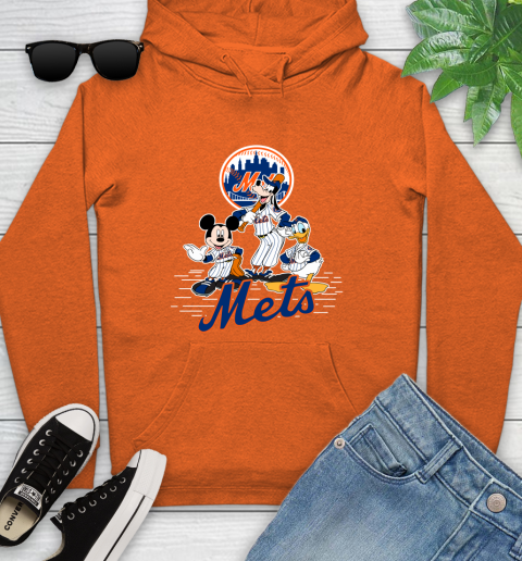 MLB New York Mets Mickey Mouse Donald Duck Goofy Baseball T Shirt Youth Hoodie 4