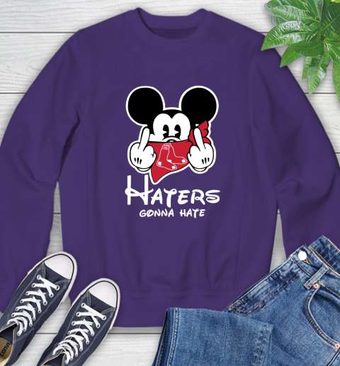 MLB Boston Red Sox Haters Gonna Hate Mickey Mouse Disney Baseball T Shirt_000 Sweatshirt 4
