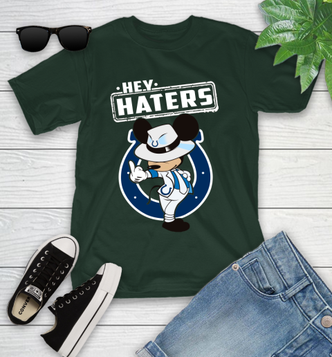 NFL Hey Haters Mickey Football Sports Indianapolis Colts Youth T-Shirt 5