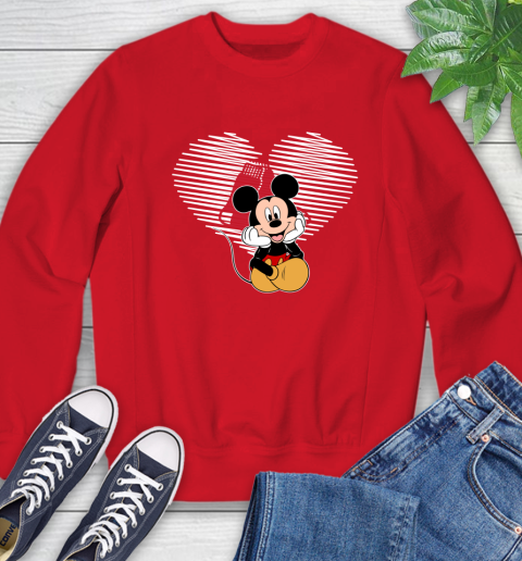 MLB Boston Red Sox The Heart Mickey Mouse Disney Baseball T Shirt_000 Sweatshirt 10