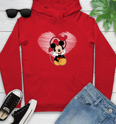 NHL New Jersey Devils The Heart Mickey Mouse Disney Hockey Youth Hoodie 12