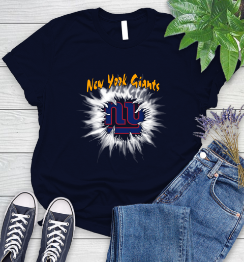 New York Giants NFL Football Adoring Fan Rip Sports Women's T-Shirt 2