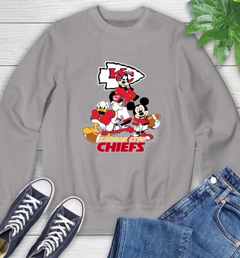 NFL Kansas City Chiefs Mickey Mouse Donald Duck Goofy Football Shirt Sweatshirt 5